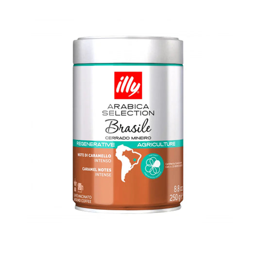 illy Arabica Selection Brazil Cerrado Mineiro Ground Roast Ground Espresso Coffee 250g