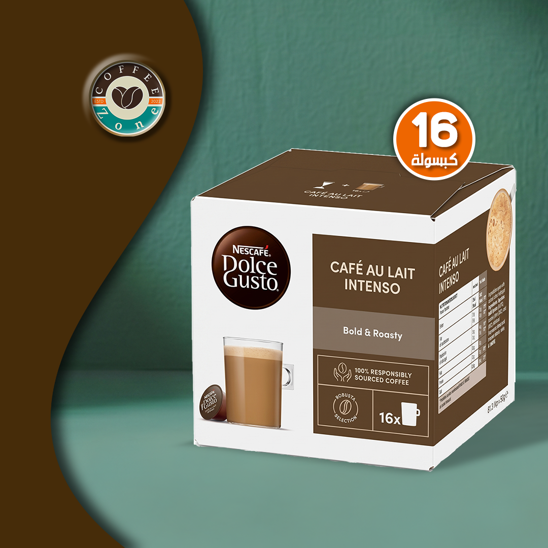 NESCAFÉ Dolce Gusto Capsules, Café Au Lait Intenso – Box of 16 Pods/16 Servings
