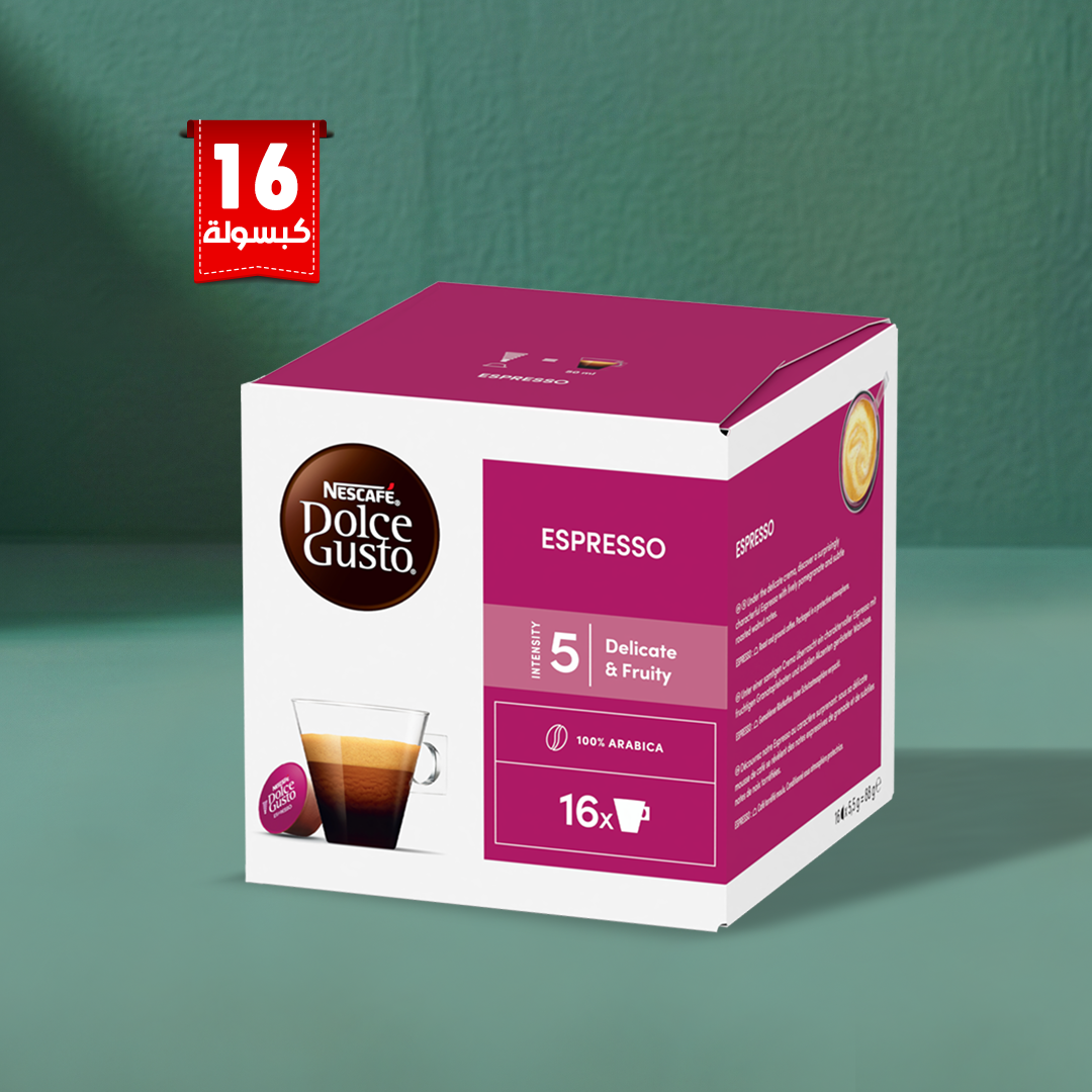 NESCAFÉ Dolce Gusto Capsules, Café Espresso – Box of 16 Pods/16 Servings