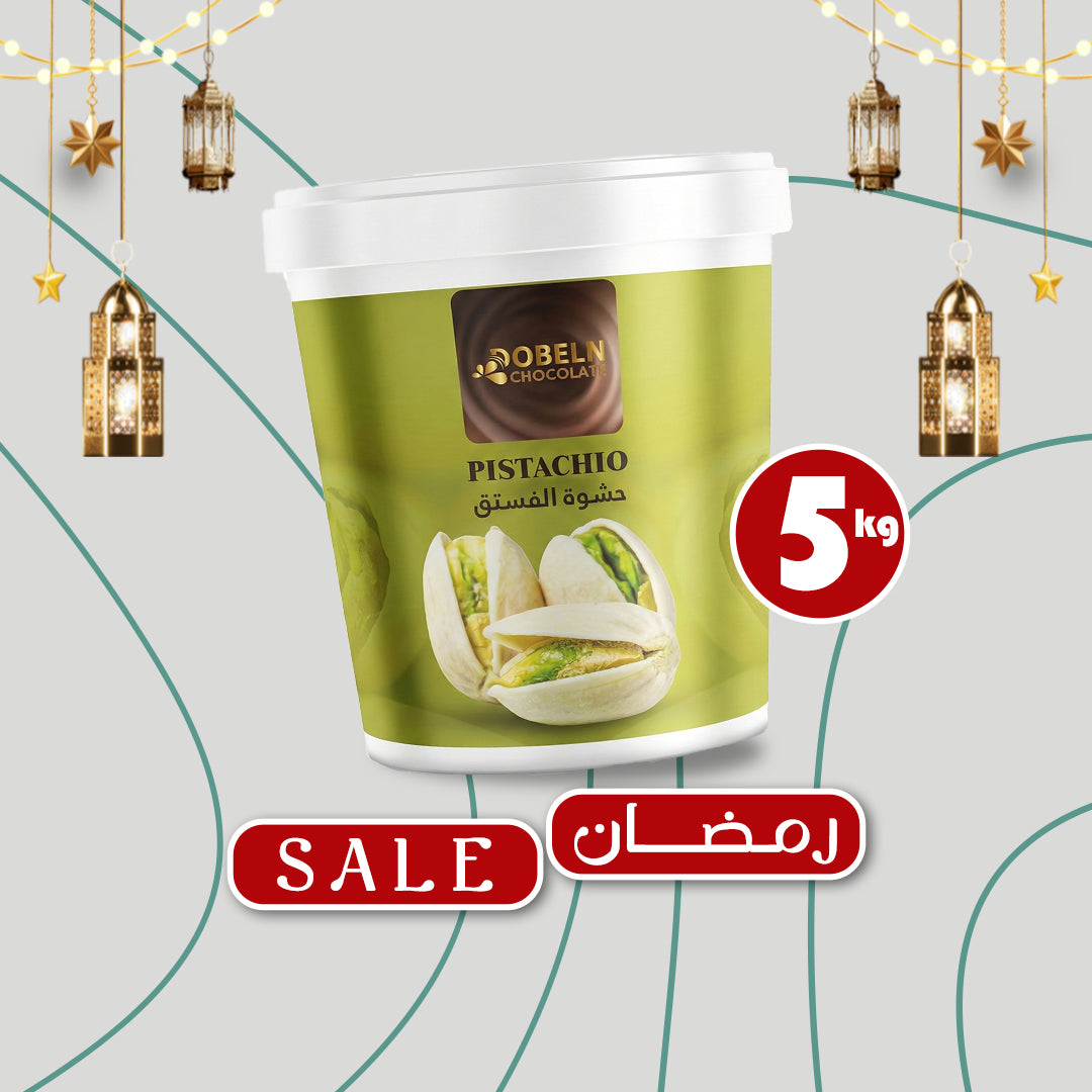 Dobeln High Quality Pistachio Spread Cream Filling (5kg, Pistachio Filling)