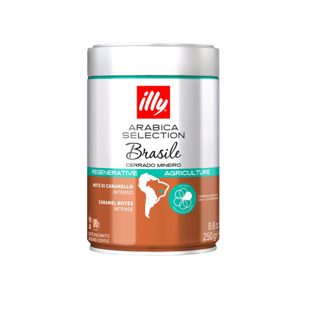 illy Arabica Selection Brazil Cerrado Mineiro Ground Roast Ground Espresso Coffee 250g