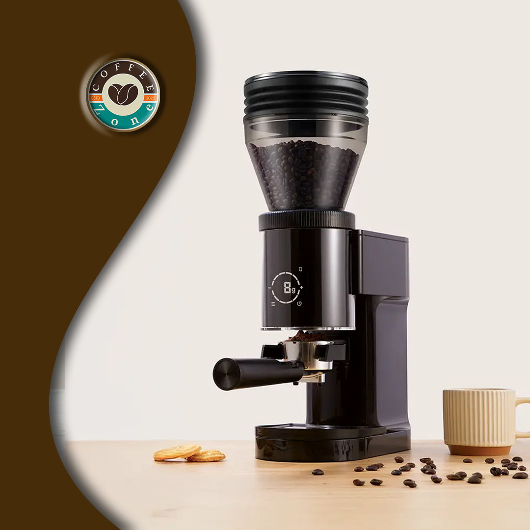 LePresso Grindeur Conical Burr Grinder with Digital Weight Control - Black