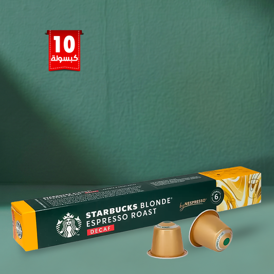 Starbucks Blonde Espresso Roast Decaf Single-Origin Espresso Aluminum Nespresso Capsules - 10 Capsules