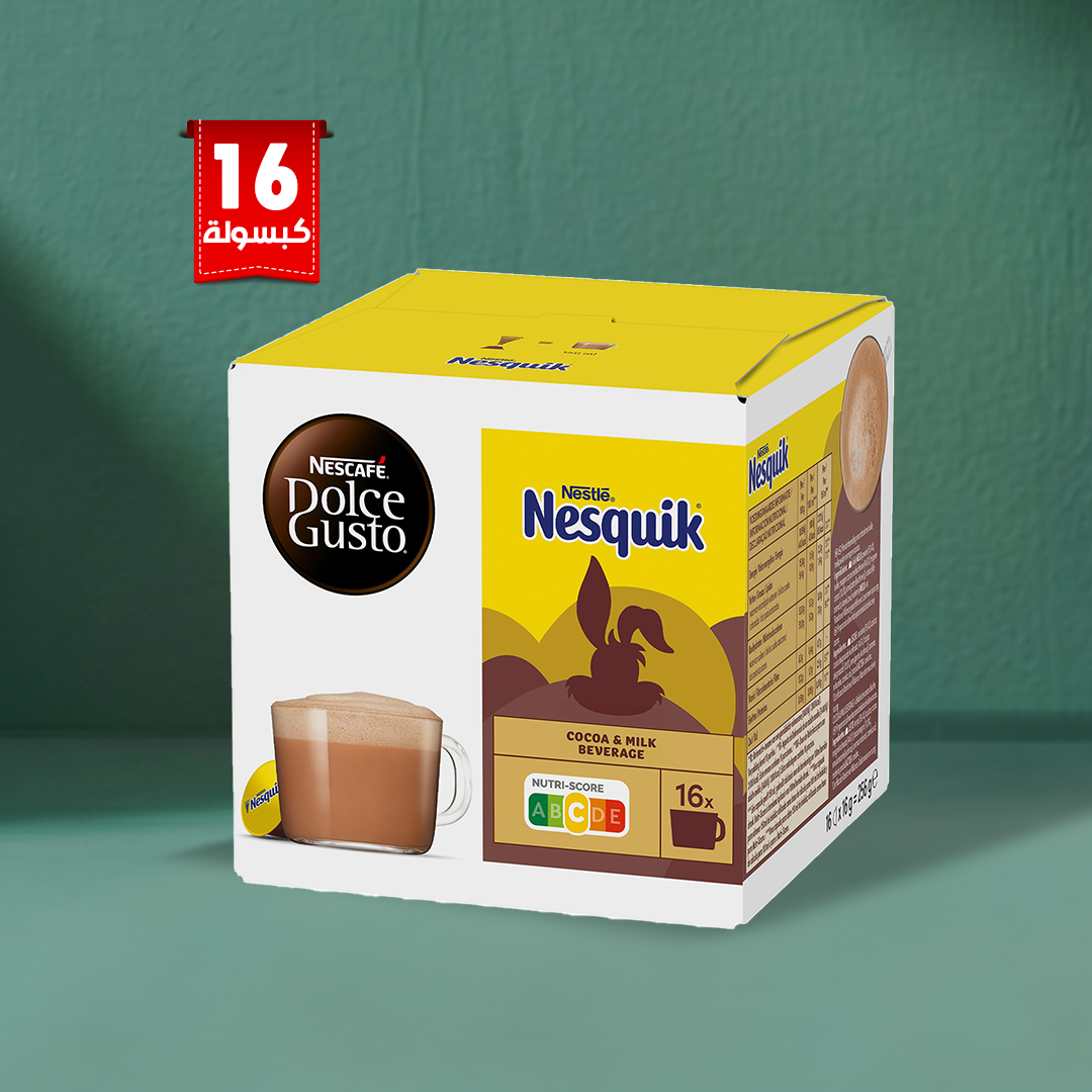 NESCAFÉ Dolce Gusto Nesquik Hot Chocolate Capsules – Box of 16 Pods/16 Servings