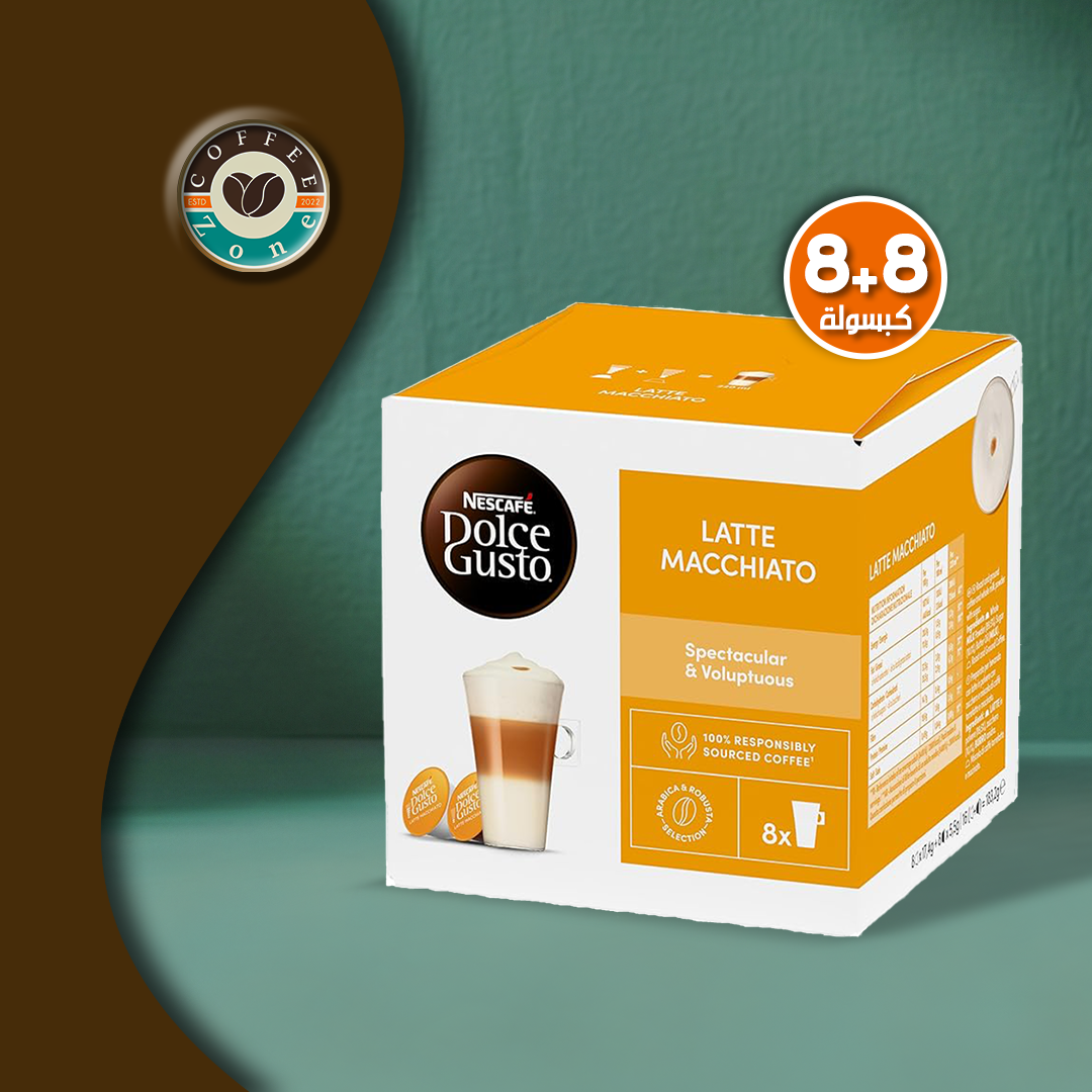 NESCAFÉ Dolce Gusto, Latte Macchiato – Box of 8+8 Pods/8 Servings