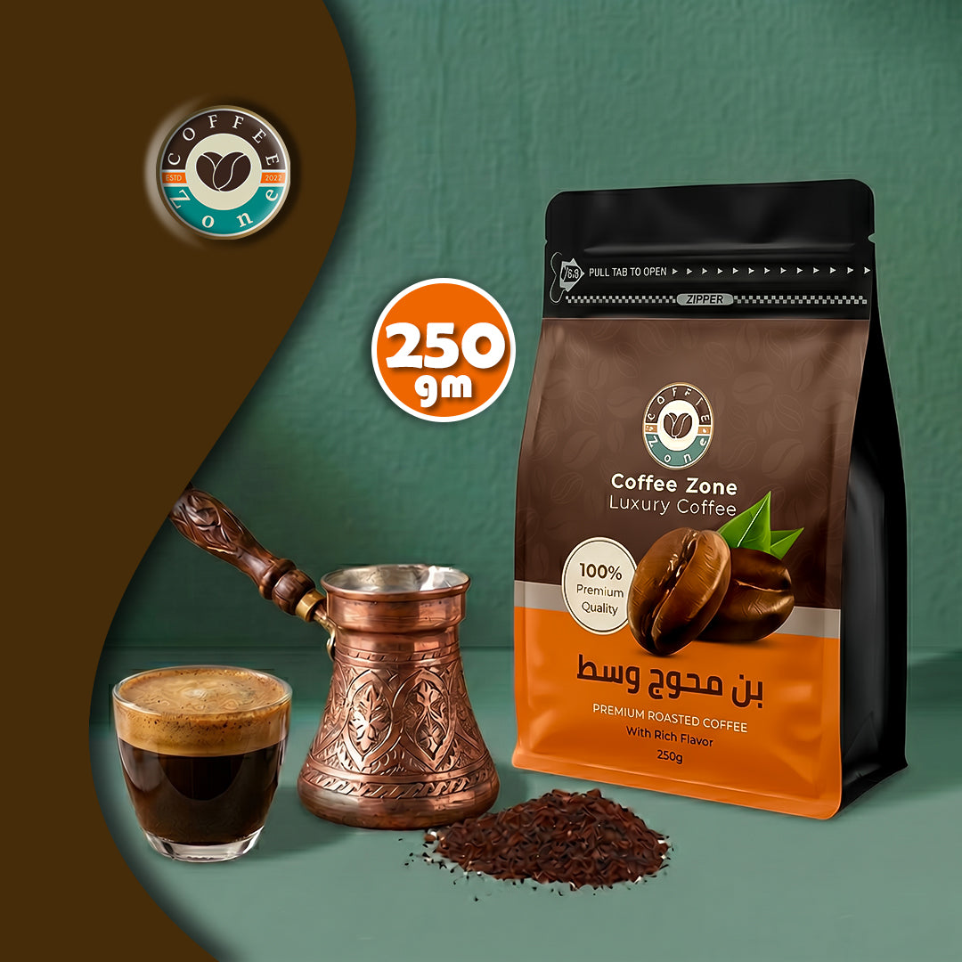 Coffee Zone Turkish Coffee Medium Roast ( Spiced ) Pack- 250 gm
