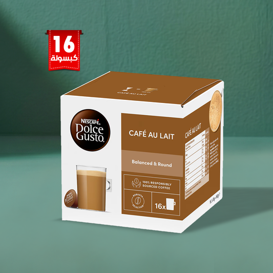 NESCAFÉ Dolce Gusto Capsules, Café Au Lait – Box of 16 Pods/16 Servings