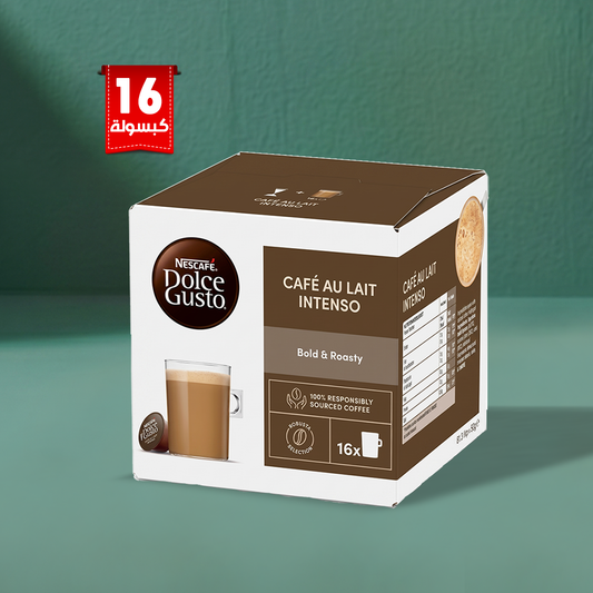 NESCAFÉ Dolce Gusto Capsules, Café Au Lait Intenso – Box of 16 Pods/16 Servings