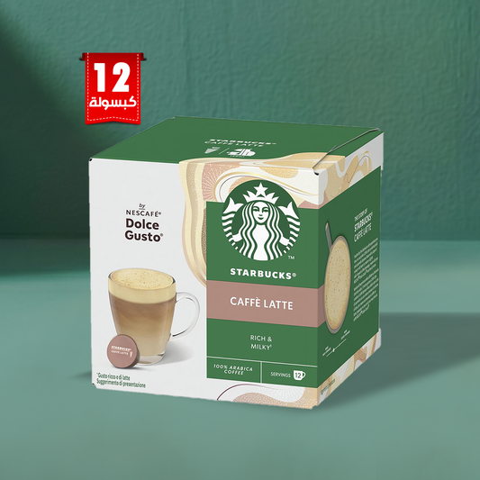 Starbucks Dolce Gusto Capsules by NESCAFÉ, Caffè Latte – Box of 12 Pods/12 Servings
