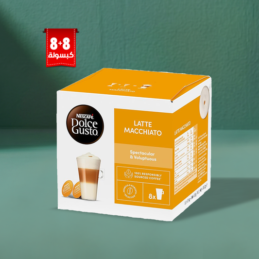 NESCAFÉ Dolce Gusto Capsules, Latte Macchiato – Box of 8+8 Pods/8 Servings