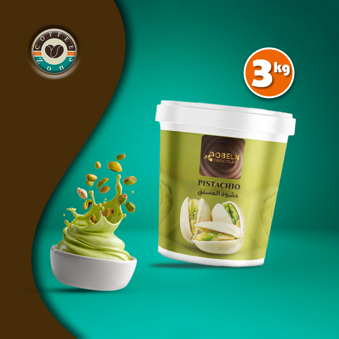 Dobeln High Quality Pistachio Spread Cream Filling (3kg, Pistachio Filling)