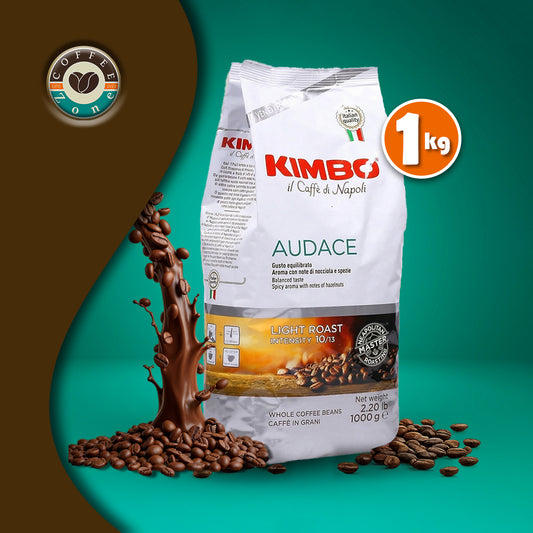 Kimbo Audace Gusto Aroma Light Roast Coffee Beans 1KG intensity 10