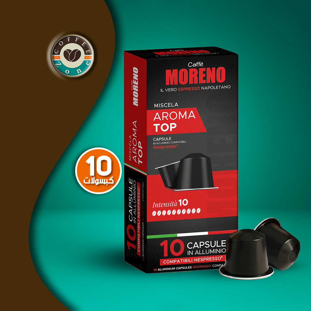 Moreno - AROMA TOP Nespresso aluminum capsules - 1 Pack of 10 Capsules