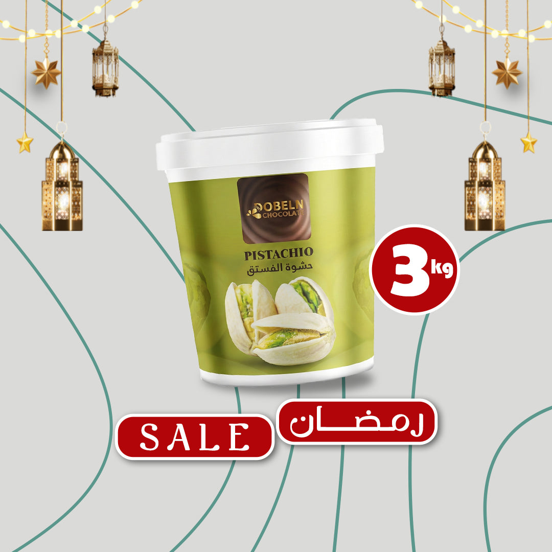 Dobeln High Quality Pistachio Spread Cream Filling (3kg, Pistachio Filling)